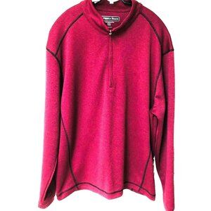 Pebble‎ Beach Mens 1/4 Zip Performance Golf Pullover Shirt Jacket Sz M Burgundy